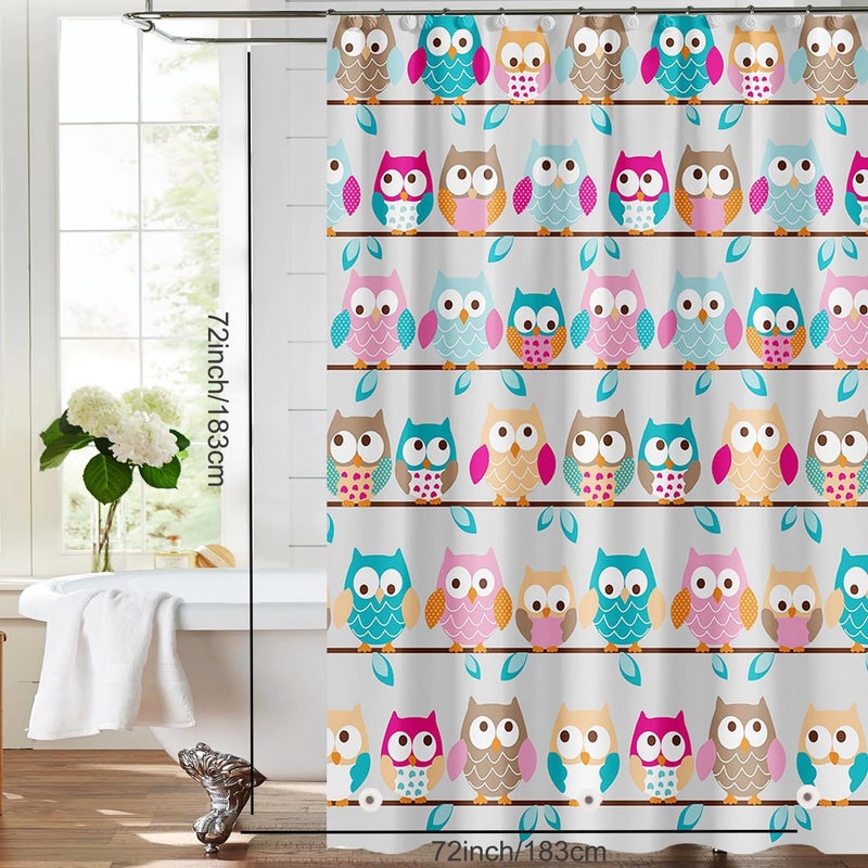 TIKABC Shower Curtain Liner, 4G PEVA Shower Liner, Plastic Waterproof Shower Curtains, 72x72 inch with Grommet Holes 3 Magnetic Weights - Image 5
